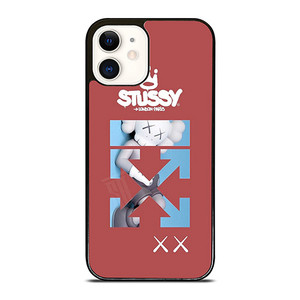 OFF WHITE STUSSY KAWS LOGO iPhone 12 Case Cover