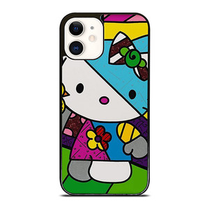 ROMERO BRITTO HELLO KITTY ART iPhone 12 Case Cover