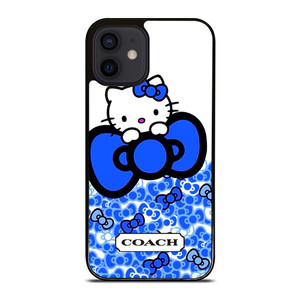 COACH NEW YORK LOGO HELLO KITTY BLUE TIE BOW iPhone 12 Mini Case Cover COACH NEW YORK LOGO HELLO KITTY BLUE TIE BOW iPhone 12 Mini Case Cover