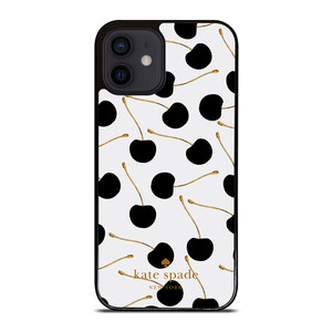 KATE SPADE NEW YORK LOGO BLACK CHERRIES iPhone 12 Mini Case Cover
