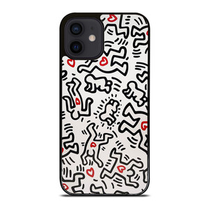 KEITH HARING ART HEART FIGURES iPhone 12 Mini Case Cover