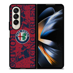 ALFA ROMEO LOGO ART CAR ICON Samsung Galaxy Z Fold 4 Case Cover ALFA ROMEO LOGO ART CAR ICON Samsung Galaxy Z Fold 4 Case Cover