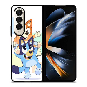 BLUEY X BINGO CARTOON SERIES Samsung Galaxy Z Fold 4 Case Cover BLUEY X BINGO CARTOON SERIES Samsung Galaxy Z Fold 4 Case Cover