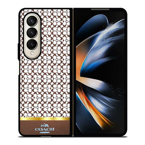 COACH NEW YORK ICON BROWN EMBLEM Samsung Galaxy Z Fold 4 Case Cover COACH NEW YORK ICON BROWN EMBLEM Samsung Galaxy Z Fold 4 Case Cover