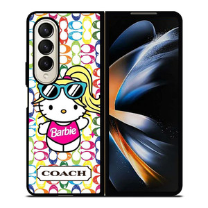 COACH NEW YORK LOGO HELLO KITTIE BARBIE Samsung Galaxy Z Fold 4 Case Cover