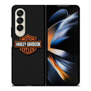 HARLEY DAVIDSON MOTORCYCLES LOGO CARBON Samsung Galaxy Z Fold 4 Case Cover