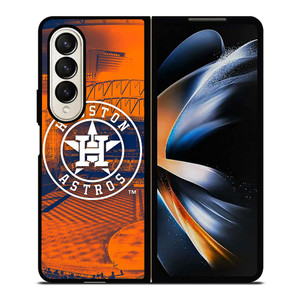 HOUSTON ASTROS ICON MLB BASEBALL TEAM LOGO Samsung Galaxy Z Fold 4 Case Cover