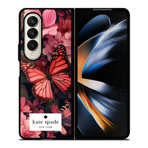 KATE SPADE NEW YORK FLOWER BUTTTERFLY Samsung Galaxy Z Fold 4 Case Cover KATE SPADE NEW YORK FLOWER BUTTTERFLY Samsung Galaxy Z Fold 4 Case Cover