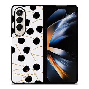 KATE SPADE NEW YORK LOGO BLACK CHERRIES Samsung Galaxy Z Fold 4 Case Cover KATE SPADE NEW YORK LOGO BLACK CHERRIES Samsung Galaxy Z Fold 4 Case Cover