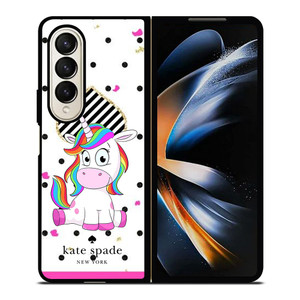 KATE SPADE NEW YORK LOGO CUTE UNICORN Samsung Galaxy Z Fold 4 Case Cover