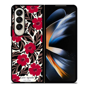 KATE SPADE NEW YORK LOGO RED ROSES Samsung Galaxy Z Fold 4 Case Cover