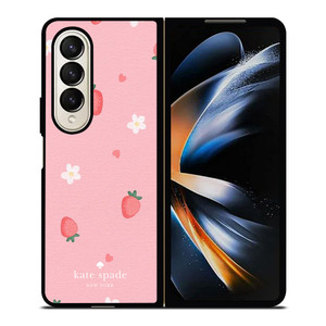 KATE SPADE NEW YORK LOGO STRAWBERRIES Samsung Galaxy Z Fold 4 Case Cover KATE SPADE NEW YORK LOGO STRAWBERRIES Samsung Galaxy Z Fold 4 Case Cover