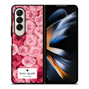 KATE SPADE NEW YORK ROSE PINK RED Samsung Galaxy Z Fold 4 Case Cover KATE SPADE NEW YORK ROSE PINK RED Samsung Galaxy Z Fold 4 Case Cover