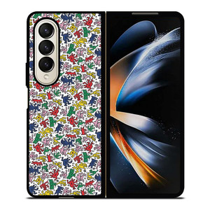 KEITH HARING ART COLORFUL FIGURES Samsung Galaxy Z Fold 4 Case Cover
