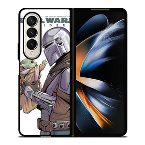 MANDALORIAN AND BABY YODA STAR WARS INSIDER Samsung Galaxy Z Fold 4 Case Cover MANDALORIAN AND BABY YODA STAR WARS INSIDER Samsung Galaxy Z Fold 4 Case Cover