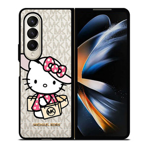 MICHAEL KORS MK LOGO HELLO KITTY Samsung Galaxy Z Fold 4 Case Cover