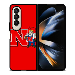 NEBRASKA HUSKERS ICON UNIVERSITY FOOTBALL LOGO Samsung Galaxy Z Fold 4 Case Cover
