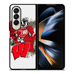 WISCONSIN BADGERS UNIVERSITY FOOTBALL LOGO Samsung Galaxy Z Fold 4 Case Cover