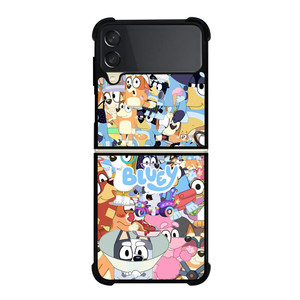 BLUEY CARTOON CHARACTERS COLLAGE Samsung Galaxy Z Flip 3 Case Cover