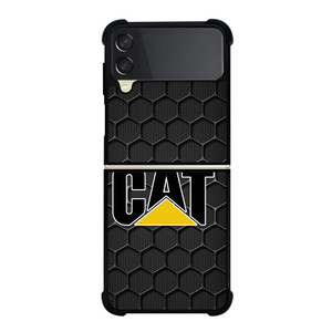 CATERPILLAR CAT TRACTOR LOGO HEXA METAL Samsung Galaxy Z Flip 3 Case Cover CATERPILLAR CAT TRACTOR LOGO HEXA METAL Samsung Galaxy Z Flip 3 Case Cover