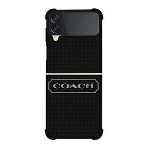 COACH NEW YORK LOGO BLACK Samsung Galaxy Z Flip 3 Case Cover
