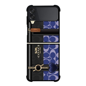 COACH NEW YORK LOGO BLUE BAG Samsung Galaxy Z Flip 3 Case Cover COACH NEW YORK LOGO BLUE BAG Samsung Galaxy Z Flip 3 Case Cover