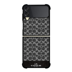 COACH NEW YORK LOGO DARK GREY Samsung Galaxy Z Flip 3 Case Cover