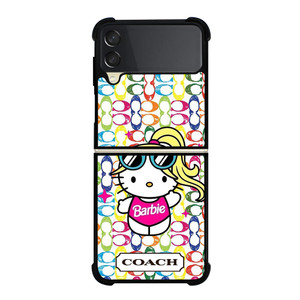COACH NEW YORK LOGO HELLO KITTIE BARBIE Samsung Galaxy Z Flip 3 Case Cover