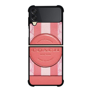 COACH NEW YORK LOGO PINK WALLET Samsung Galaxy Z Flip 3 Case Cover COACH NEW YORK LOGO PINK WALLET Samsung Galaxy Z Flip 3 Case Cover