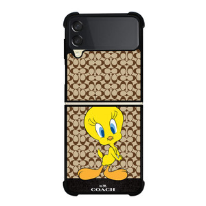 COACH NEW YORK LOGO TWEETY BIRD Samsung Galaxy Z Flip 3 Case Cover