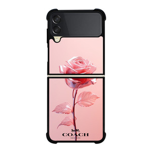 COACH NEW YORK PINK ROSE Samsung Galaxy Z Flip 3 Case Cover COACH NEW YORK PINK ROSE Samsung Galaxy Z Flip 3 Case Cover