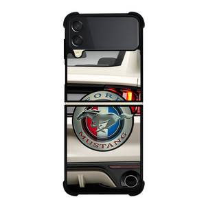 FORD MUSTANG CAR LOGO WHITE Samsung Galaxy Z Flip 3 Case Cover FORD MUSTANG CAR LOGO WHITE Samsung Galaxy Z Flip 3 Case Cover