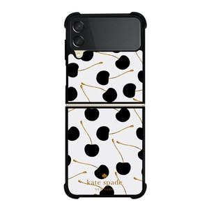 KATE SPADE NEW YORK LOGO BLACK CHERRIES Samsung Galaxy Z Flip 3 Case Cover