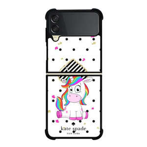 KATE SPADE NEW YORK LOGO CUTE UNICORN Samsung Galaxy Z Flip 3 Case Cover