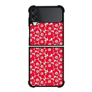 MARIMEKO PATTERN RED POPPY FLOWER Samsung Galaxy Z Flip 3 Case Cover
