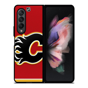 CALGARY FLAMES NHL HOCKEY TEAM LOGO Samsung Galaxy Z Fold 3 Case Cover