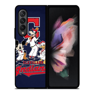 CLEVELAND INDIANS BASEBALL DISNEY MICKEY DONALD GOOFY Samsung Galaxy Z Fold 3 Case Cover