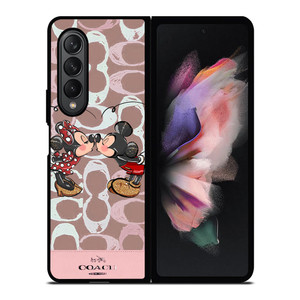 COACH NEW YORK LOGO MICKEY MINNIE MOUSE DISNEY KISS Samsung Galaxy Z Fold 3 Case Cover