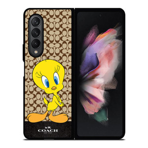 COACH NEW YORK LOGO TWEETY BIRD Samsung Galaxy Z Fold 3 Case Cover COACH NEW YORK LOGO TWEETY BIRD Samsung Galaxy Z Fold 3 Case Cover