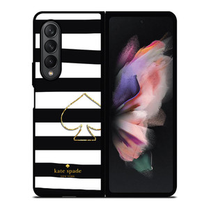 KATE SPADE NEW YORK BLACK STRIPES Samsung Galaxy Z Fold 3 Case Cover