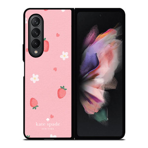 KATE SPADE NEW YORK LOGO STRAWBERRIES Samsung Galaxy Z Fold 3 Case Cover KATE SPADE NEW YORK LOGO STRAWBERRIES Samsung Galaxy Z Fold 3 Case Cover