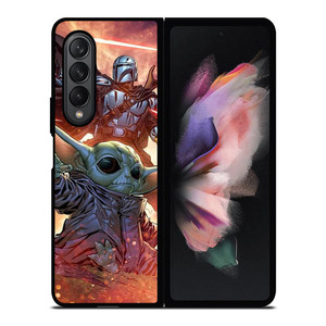 MANDALORIAN AND BABY YODA STAR WARS Samsung Galaxy Z Fold 3 Case Cover MANDALORIAN AND BABY YODA STAR WARS Samsung Galaxy Z Fold 3 Case Cover