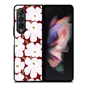 MARIMEKO HERITAGE WHITE RED FLOWER Samsung Galaxy Z Fold 3 Case Cover MARIMEKO HERITAGE WHITE RED FLOWER Samsung Galaxy Z Fold 3 Case Cover