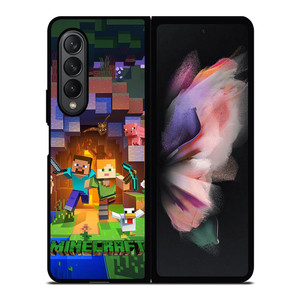 MINECRAFT GAMES WALLPAPER Samsung Galaxy Z Fold 3 Case Cover