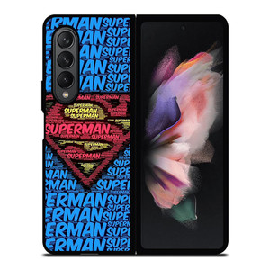 SUPERMAN TYPOGRAPHY LOGO Samsung Galaxy Z Fold 3 Case Cover