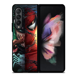 VENOM V SPIDERMAN FACE SUPERHERO MARVEL COMICS Samsung Galaxy Z Fold 3 Case Cover