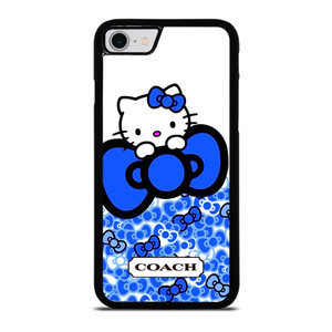 COACH NEW YORK LOGO HELLO KITTY BLUE TIE BOW iPhone SE 2022 Case Cover