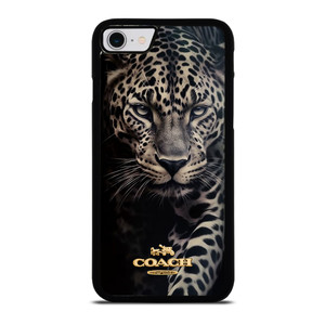 COACH NEW YORK LOGO LEOPARD iPhone SE 2022 Case Cover