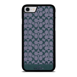 COACH NEW YORK LOGO PATTERN GREEN EMBLEM iPhone SE 2022 Case Cover