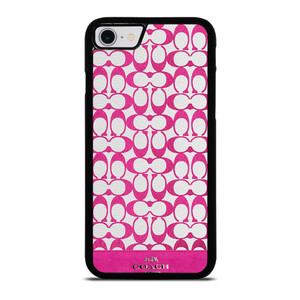 COACH NEW YORK LOGO PATTERN PINK EMBLEM iPhone SE 2022 Case Cover